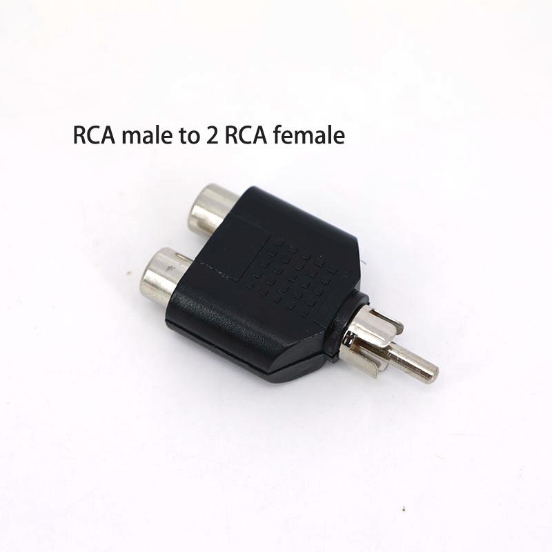 2pcs 3.5mm To RCA AV Adapter Cable 3.5mm Jack To 2 RCA Audio Video Converter Splitter Male/Female Cord for TV Speaker Car Audio