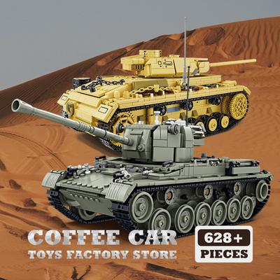 Non-Toxic Ww2 Military Moc Bricks Sets M47 Medium Tank Puzzle Toys Railway Gun Building Blocks Armored Vehicle Model Adult Kids Children Gifts