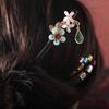 Chinese Wooden Hairpins Ancient Style Hanfu Hair Fork Flower Hair Sticks  For Women Girls
