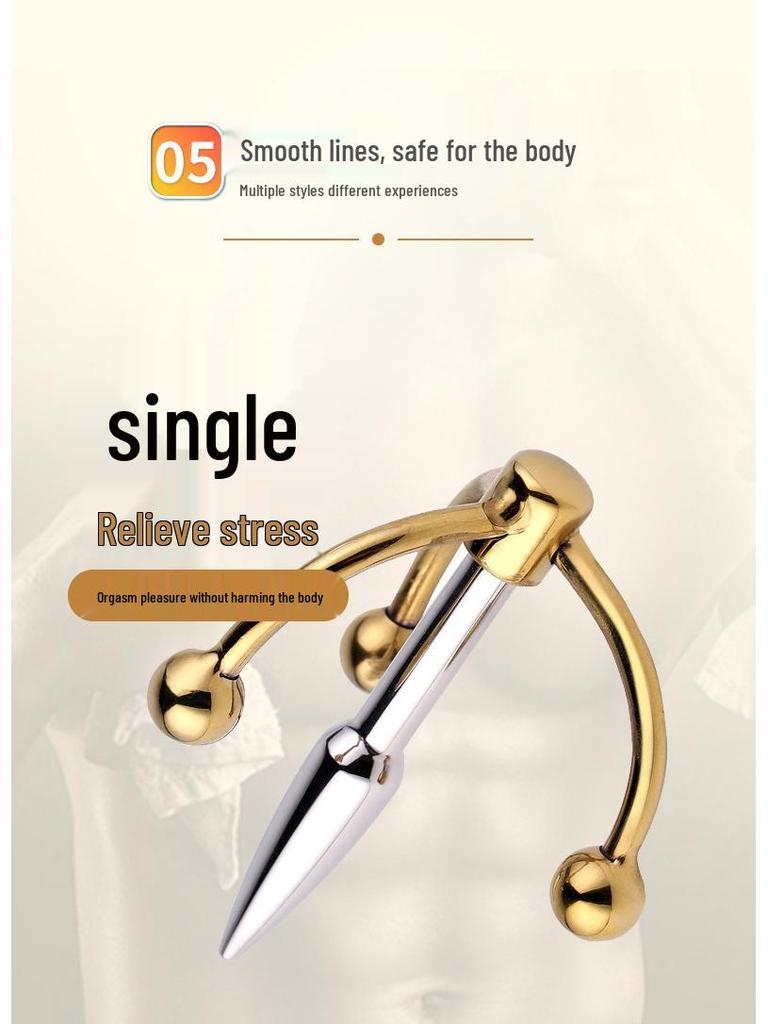 Men's Stainless Steel Urethral Plug for Dilation and Massage