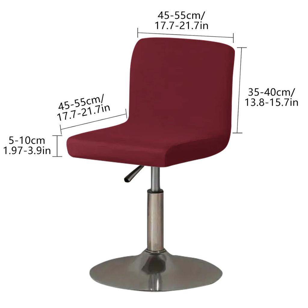 For Solid Color Thickened Elastic 75D Milk Silk Waterproof Low Back Chair Cover Universal Bar High Chair