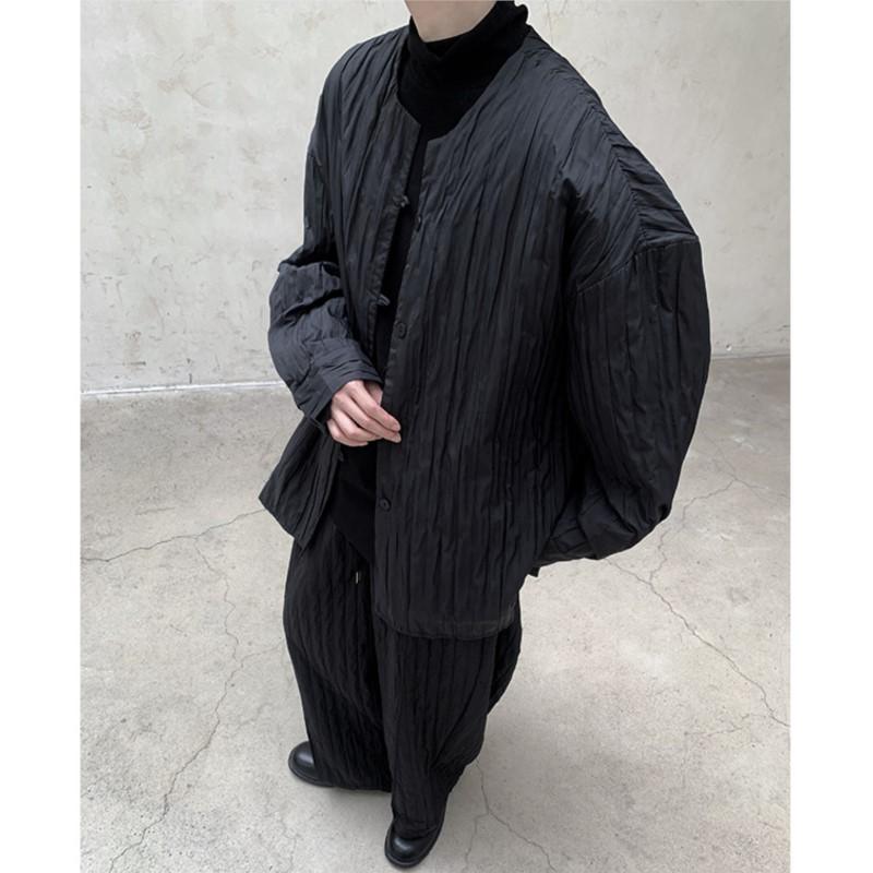 Johnature Retro Fashion Loose Long-sleeve Jacket Simple Solid Color Warm Winter Coats