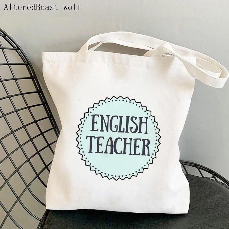Women Shopper Bag Definition Teacher Printed Kawaii Bag Harajuku Shopping Canvas Shopper Bag Girl Handbag Tote Shoulder Lady Bag