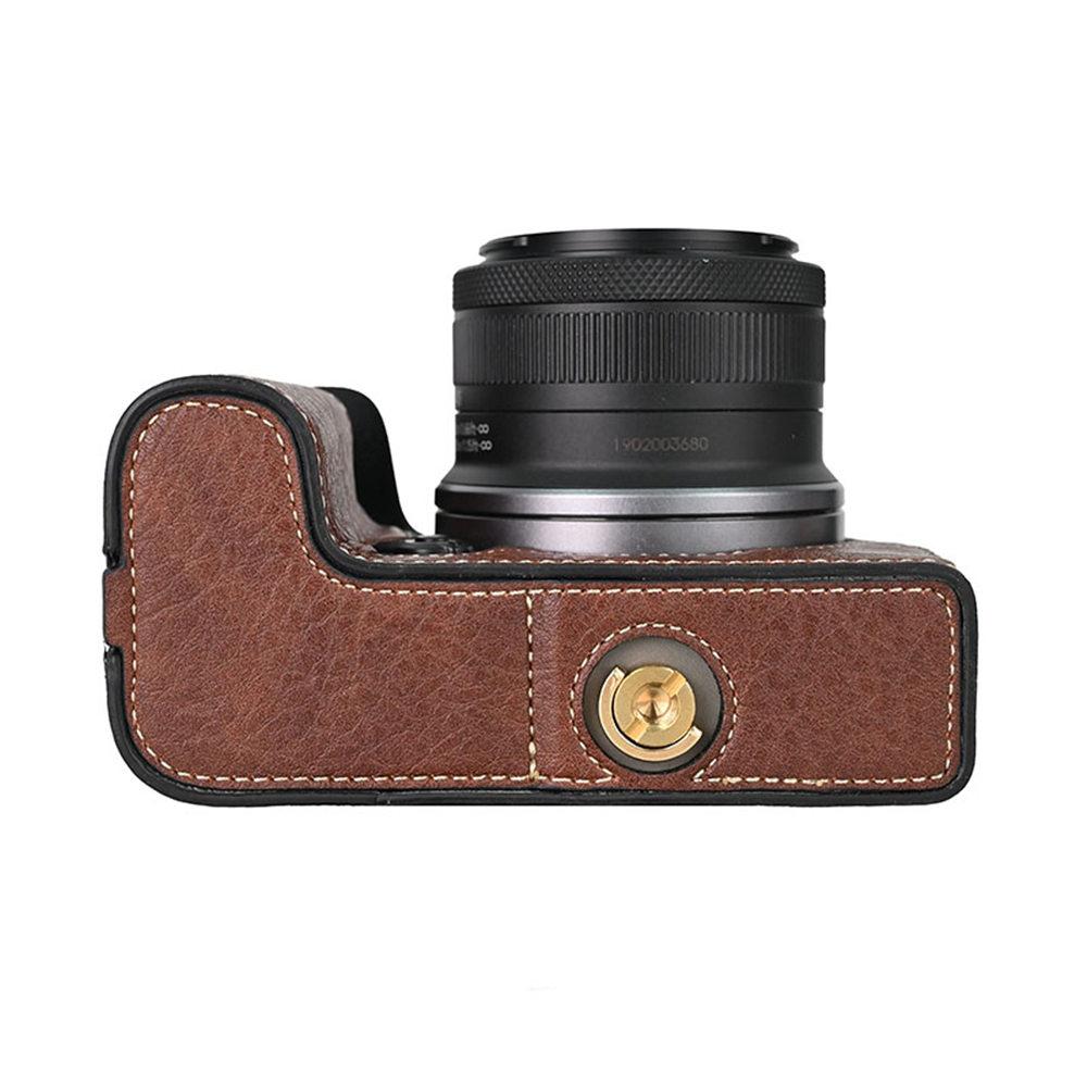 R10 Skóra Litchi PU Skóra Półetui na Aparat do Canon EOS R10 Dolny Otwór Magnetyczne Pokrycie