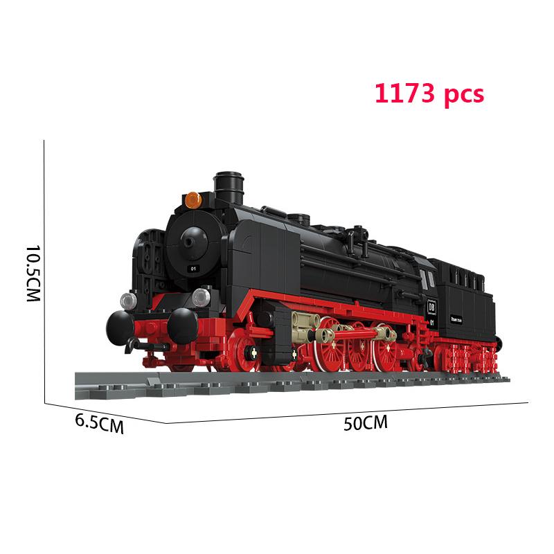Ausini City Train Model Building Blocks Wagon Cargo Carriage Passenger Train Station Rail Tracks Locomotive Construction Toys