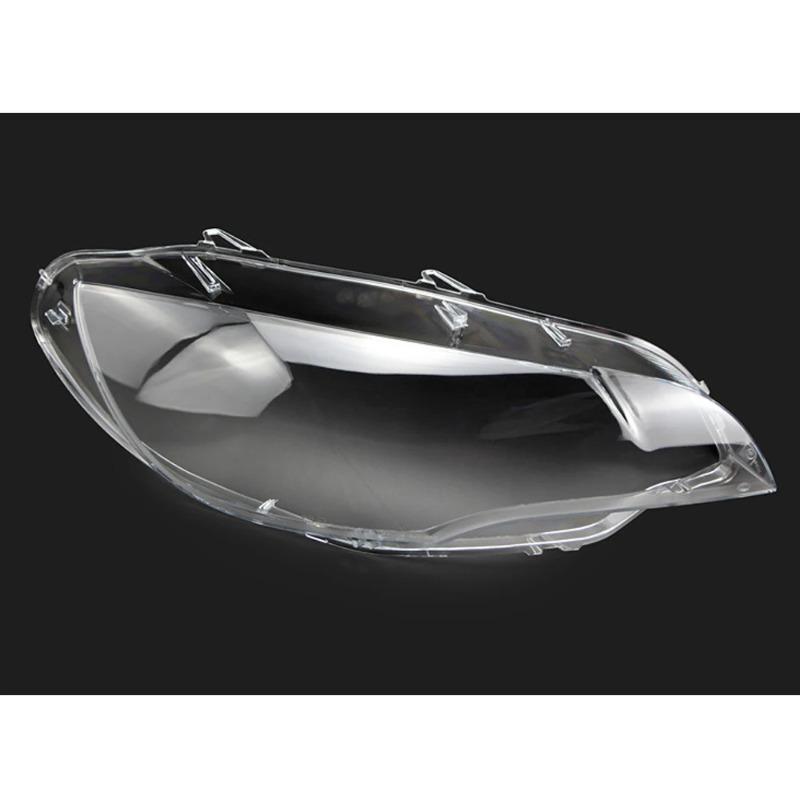 Car Front Headlight Lens Cover For BMW X6 E71 2008-2014 Transparent Left Right Headlamps Lampshad Glass Lamp Shell Masks
