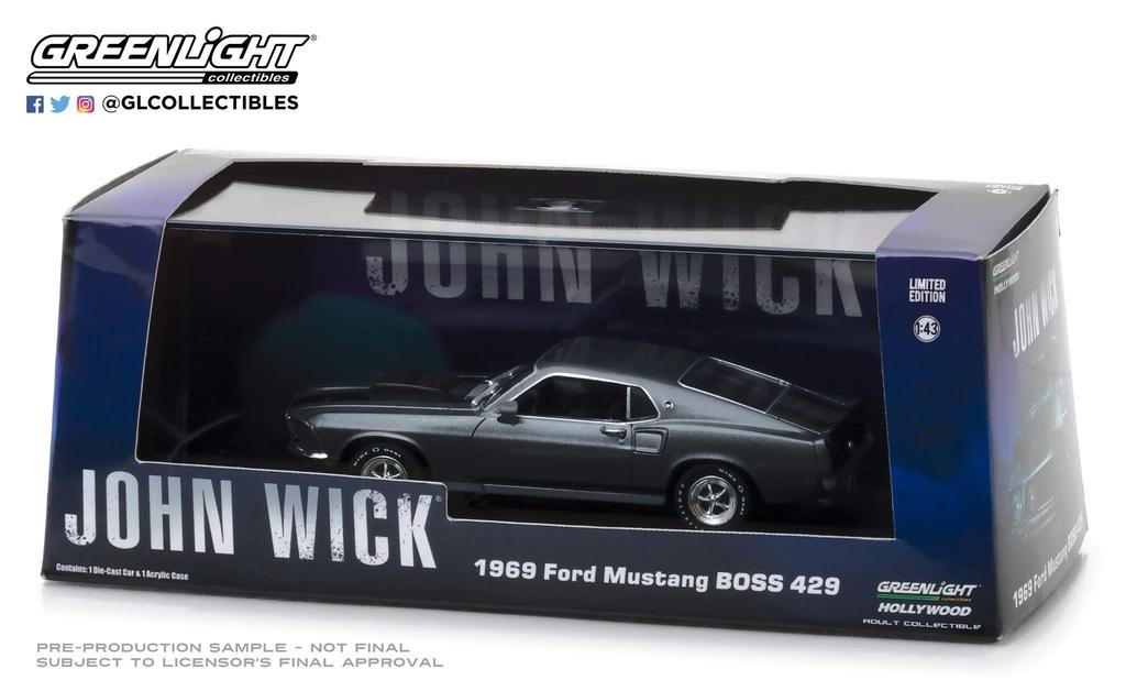 Greenlight 1/43 John Wick (2014) - 1969 Ford Mustang BOSS 429 86540