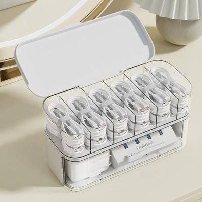 Schreibtisch-Kabelmanagement-Box Handy-Ladegerät-Kabel-Organizer Trennwand Kabelwickler Stromkabel-Aufbewahrungslösung