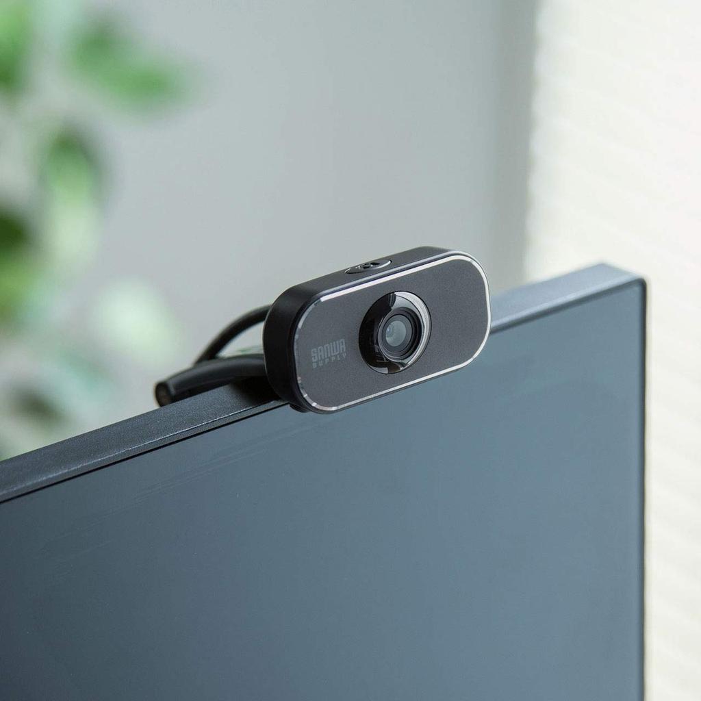 Sanwa Supply 2MP Full HD Webcam with Microphone and Skype Compatible Built-in (CMS-V41BK)