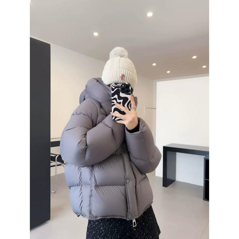 Hooded down cotton clothes women's winter new fashion gray bread clothes casual short cotton-padded jacket