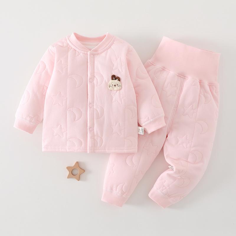 Jingqi Gestepptes Baby-Set - Herbst/Winter Warm Geteilte Kleidung & Unterwäsche