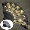 LED-Aufleuchtender Handfächer für Halloween, Tanzpartys, Hochzeitsfeiern, Party-Kostümzubehör