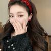 Wide Sequins Headband Solid Color Sponge Hair Band Shining Wide Hairband  Ladies