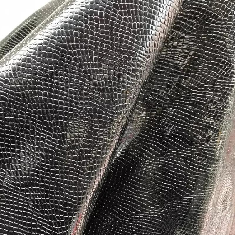 100x137cm Leather Dragon Scale Metal Fabric Artificial PU Eco-friendly Soft Fabric For handmade DIY Background Wall Hard Bag