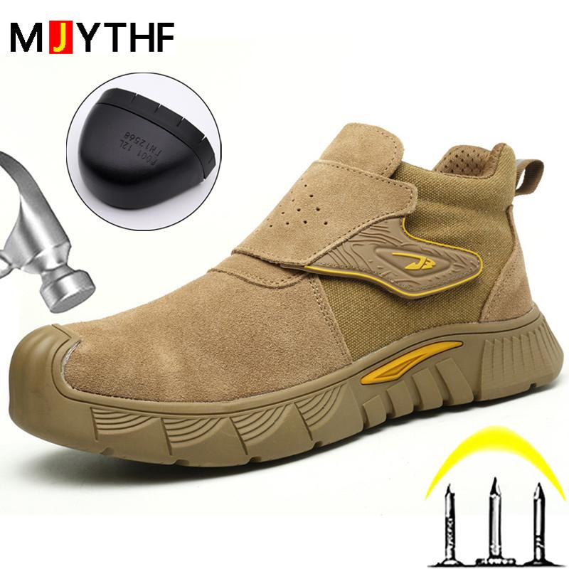 Men's Heat-resistant Welding Shoes Anti-smash Anti Puncture Indestructible Shoes Work Sneakers Protection Shoes Work Boots Men