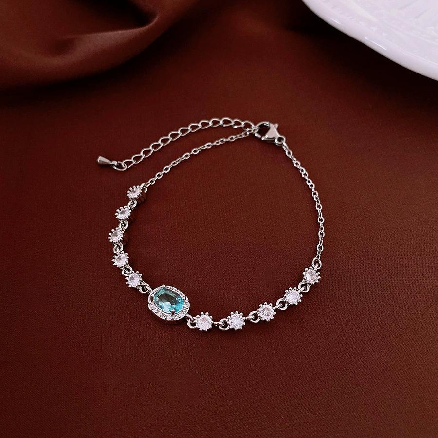 Zircon Flower Simple Niche Bracelet Light Luxury High Sense Fashion Versatile Bracelet Temperament Personalized Jewelry Women