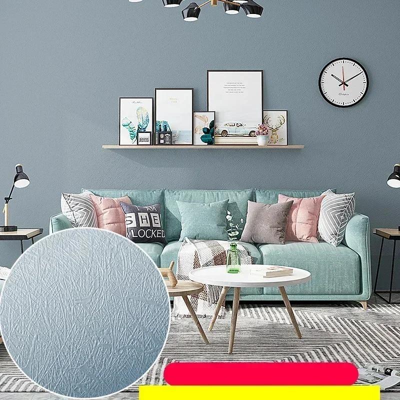 Solid Color Self-Adhesive Macaron Wallpapers Furnitures Cabinet Renovation Sticker Bedroom Vinyl Film DIY Living Room Home Decor