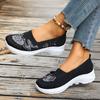 Shoes women's shoes new TEMU large size single shoes embroidered fashion casual shoes flying woven breathable lazy shoes wholesale