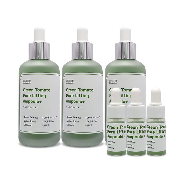 

[SUNGBOON EDITOR] Green Tomato Pore Lifting Ampoule Plus 75ml + 10ml (Portable) 3 Sets SF (10521081)