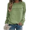 Women's Crew Neck Long Sleeve Loose Fit Sweatshirt Casual Letter Graphic Pullover