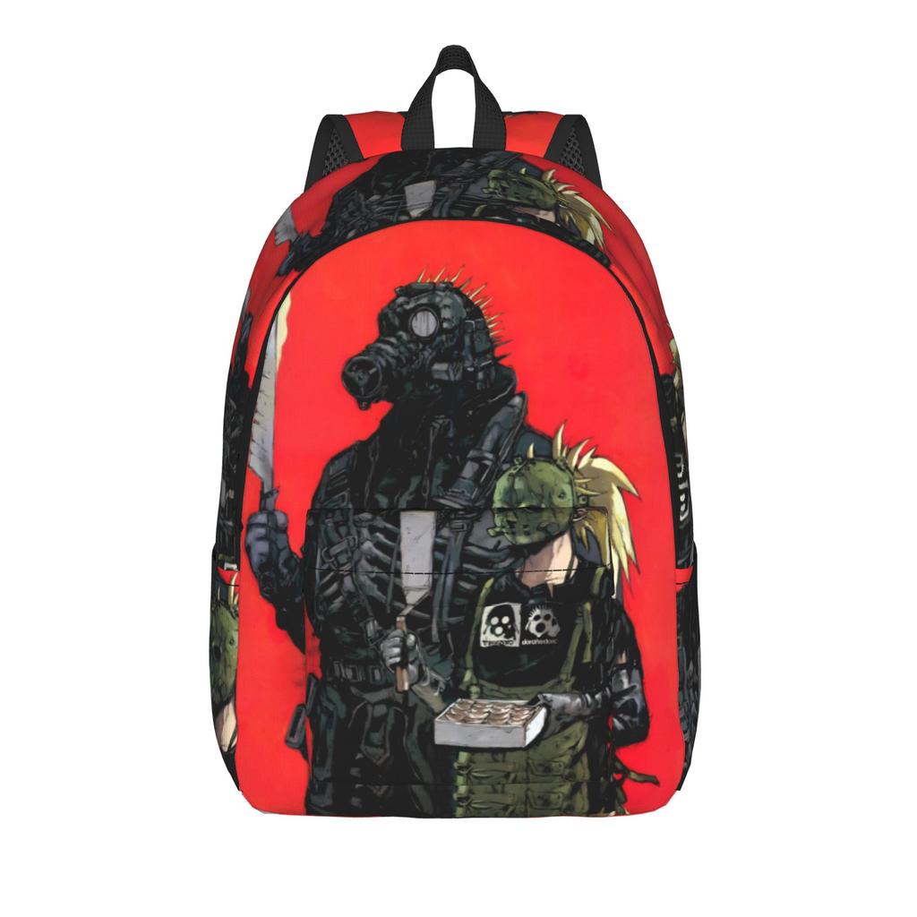 Dorohedoro Anime Casual Backpack Outdoor High School Hiking Travel Daypack for Men Women Laptop Shoulder Bag