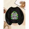 Kids Sweatshirt Creative Letter Pattern Sweatshirt Celebrating St. Patrick'S Day, Stylish And Casual, Perfect for Everyday Parties, Vacations