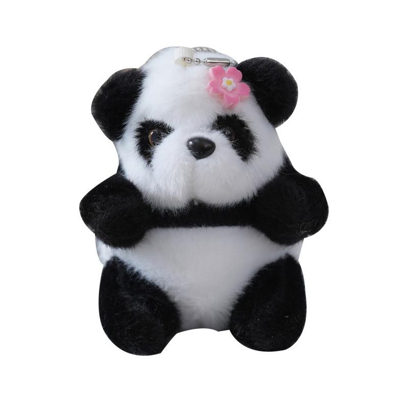 Backpack Plush Panda Pendant Keychain Cartoon Bag Decorations Toy Gift Kids