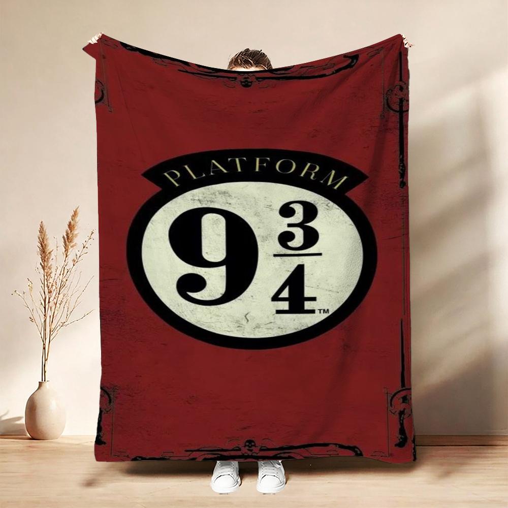 Harry Potter Magical Adventures Flannel Printed Blanket Thick Warm Throw Blanket For Living Room Gaming Room Home Party Decor Holiday Gift