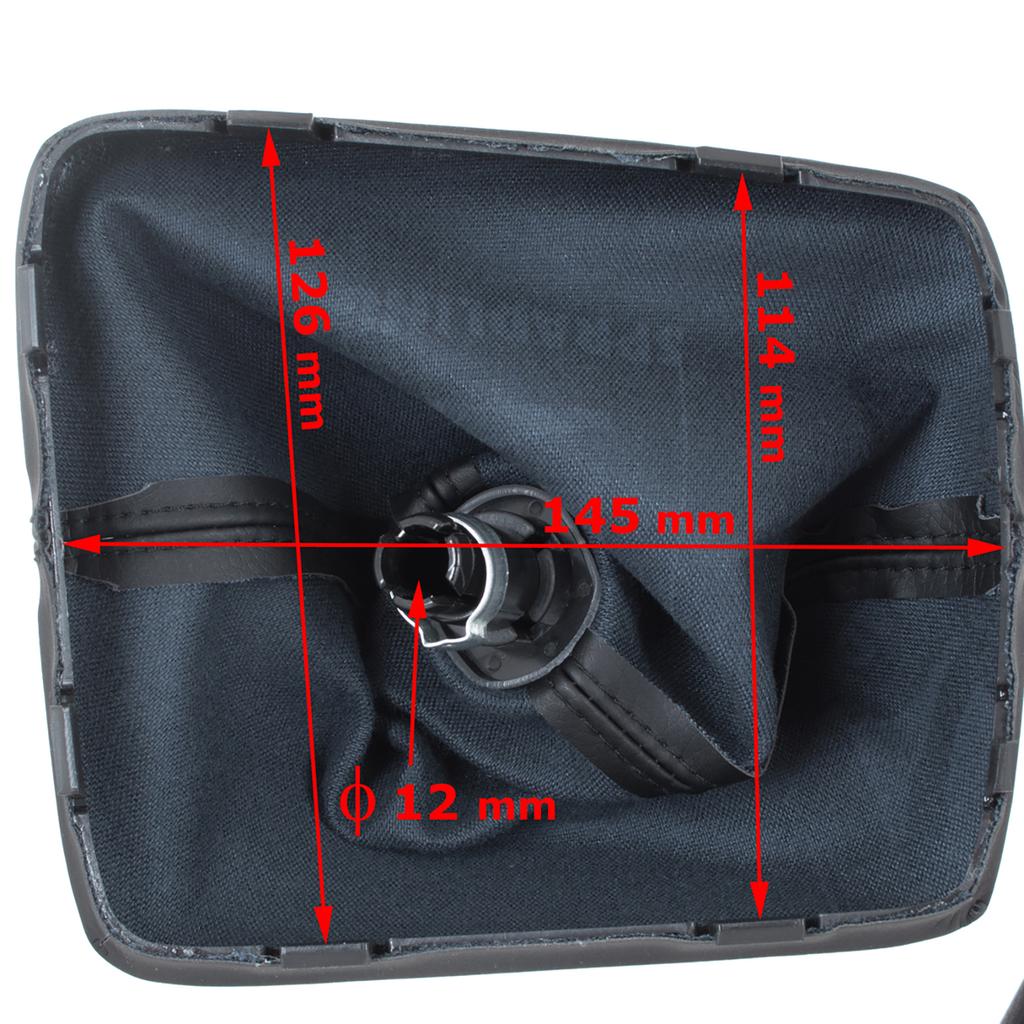 Seat Leon III 12-17 BLACK ECO LEATHER Gear Shift Knob + Gaiter with Frame 6 GEARS