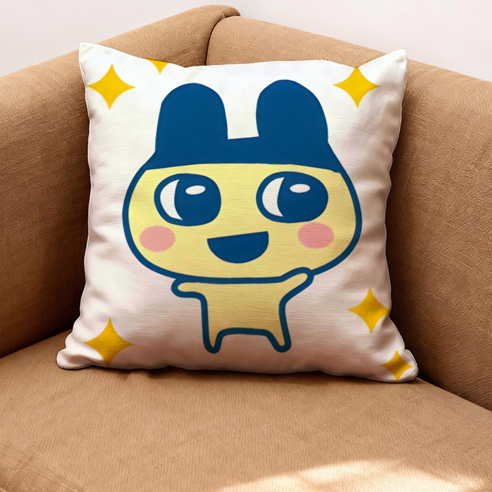 Tamagotchi Cushion Cover Premium Comfort Reversible Pillow Cove -Two In One Design For Any Room & Car Interior