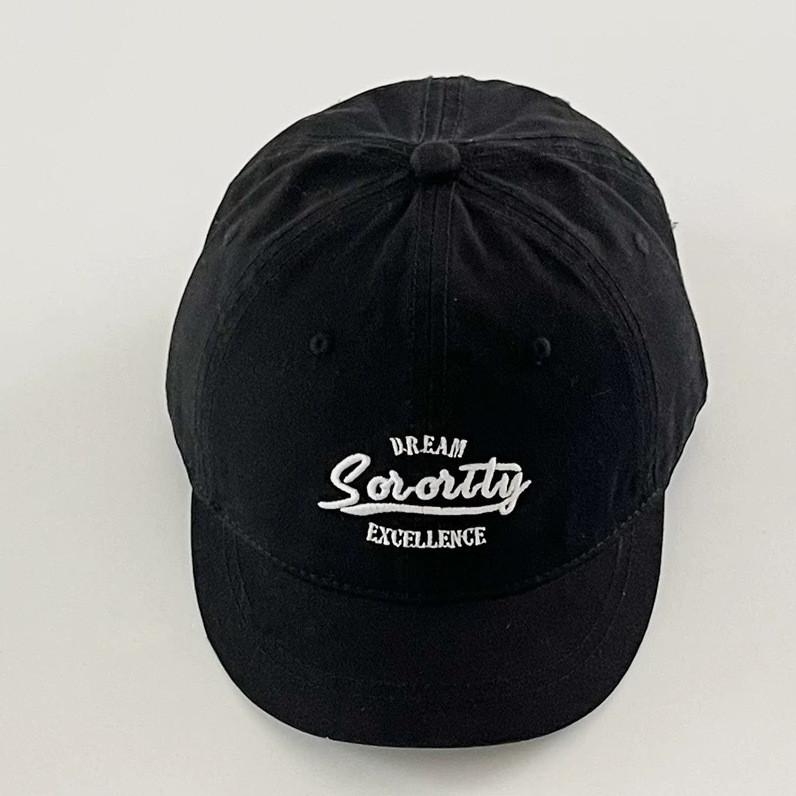 Cotton Embroidered Short Brim Baseball Cap For Casual Streetwear Style