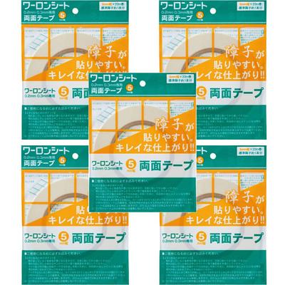 Klebeband für Warlon 5mm x stark haftend für Shoji-Papier Doppelseitige Bögen, 20m, [5er-Pack] WF-5