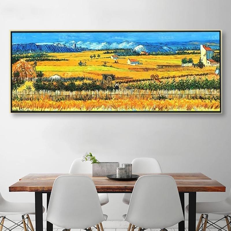 Famous Painting Starry Night By Van Gogh Poster Prints For Living Room Natural landscape Canvas Painting Wall Art Home Decor No Frame