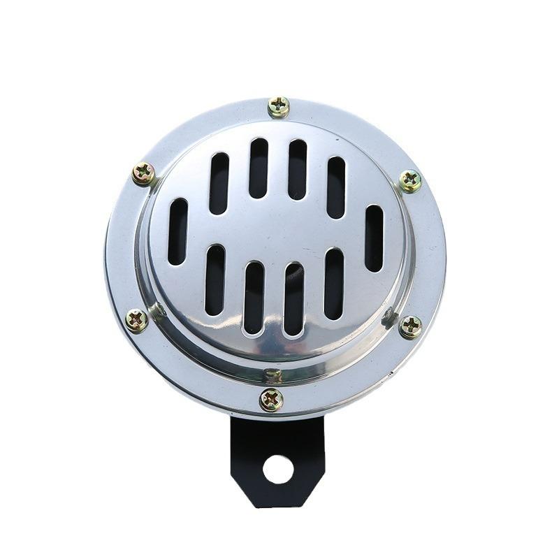 1pc 12V Universal Motorbike Vehicle Classic Horn With Cover Car Motorcycle Electric Horn Chrome Plated Waterproof Loud Horn
