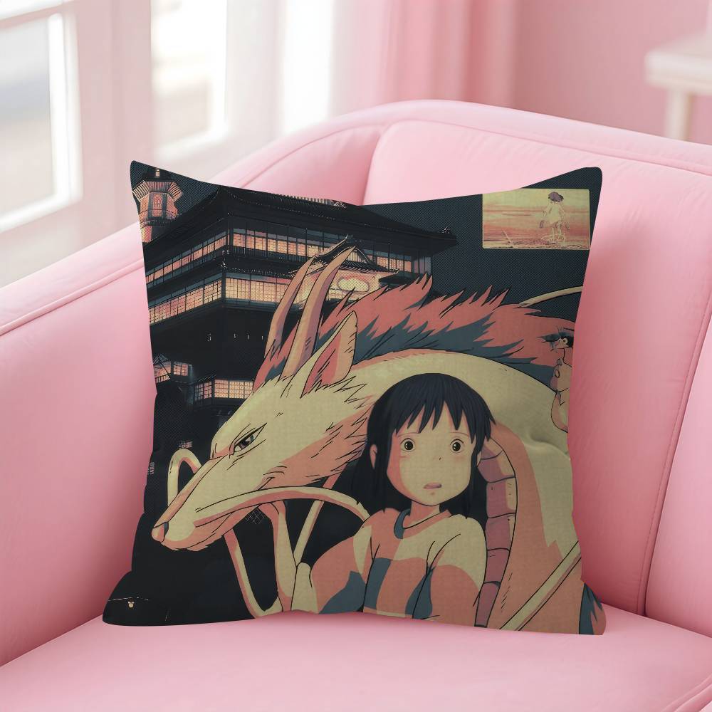 pillow cover sofa cushion cover home room decoration children gift Movie SSpirited AAway Anime