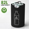Large Folding Recycling Basket Empty Bottle Collector Bag 82L Storage Bin with Aluminum Handle for Kitchen Home Waste Sorting