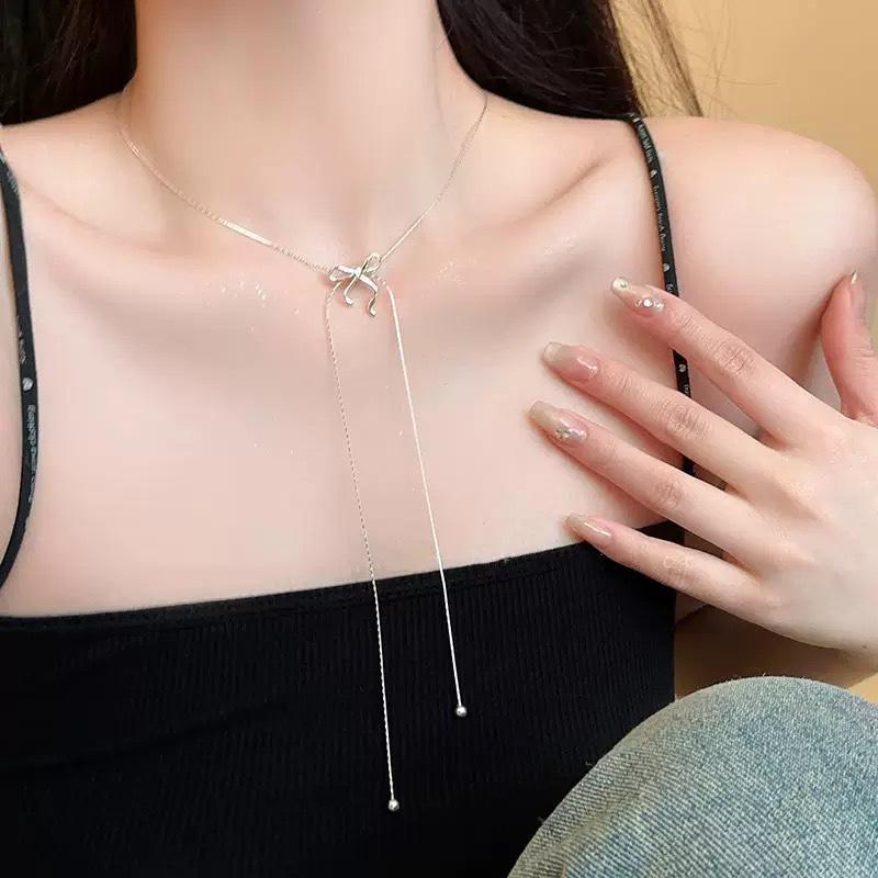 Women's Summer Luxury Titanium Steel Necklace - High-End Design Clavicle Pendant