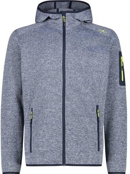 

Куртка CMP Man Jacket Knitted Fix Hood (3H60847N) Unterjacke Kapuzen Fleecejacke B blue-lime 3H60847N 56