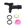 3/4" Water Butt Tap Plastic Snap Fit Hosepipe Rain Barrel Water Butts Thread Replacement Water Tap with Brass Nut