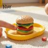 Anxiety Relief Gadgets Hamburger Squeeze Toy, Food Shape Slow Rising Fidget Realistic Fun Burger Soft Stress Sensory Toy for Toys