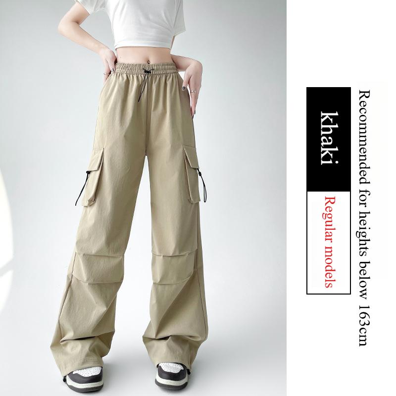 GMXIA Women's Fashion Casual Solid Color Print High Waist Pants & Capris