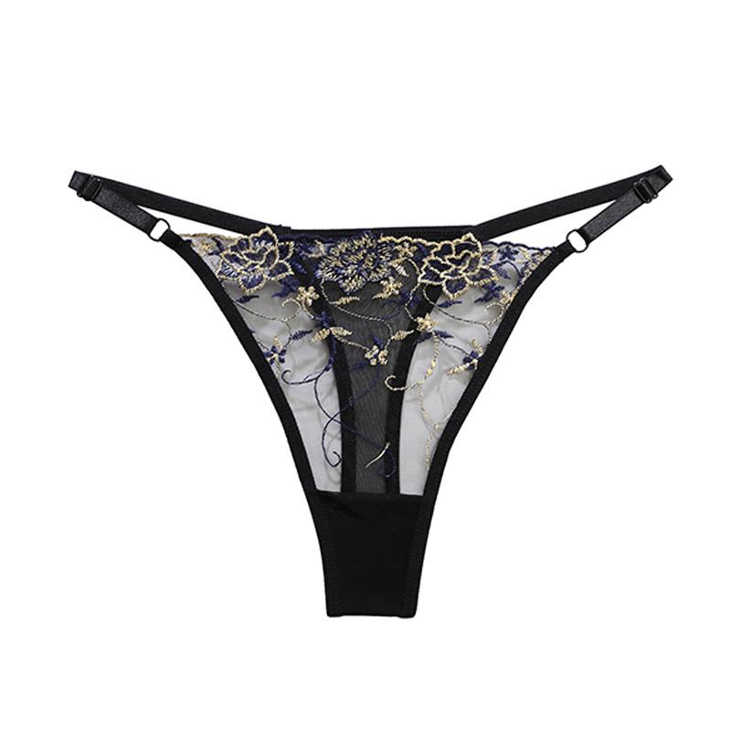 Dámské krajkové kalhotky Sexy Hollow Out G-String tanga 146