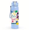 1PC Colorful Paint Splash Letter 750ml Color Plastic Sports Water Bottle Leakproof Flip Straw Lid For Sports Office Home Use