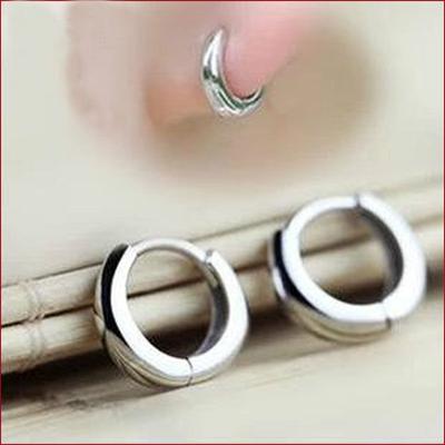 Men Womens Korean Fashion Elegant Anti-allergy 925 Silver Plated Mini Simple Earrings Male And Female Models Vintage Earrings Ear Jewelry