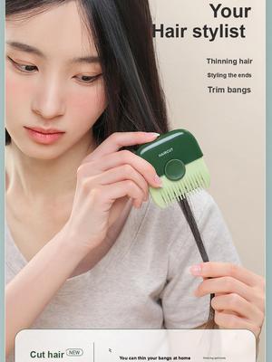 Hair Trimming Comb Multi-Functional 2-in-1 Hair Cutting Brush for Girls Thin Hair Cutting Scissors Thinning Hair Styling Tool