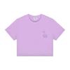 New MLB Set In Sleeve T Shirt Women's Lavender Light Purple 3FTS11023-07LDL