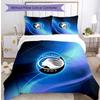 Set Biancheria da Letto Stampato 3 Pezzi Atalanta FC Traspirante Copripiumino con Federe Biancheria da Letto Decorativa per Camera da Letto Casa