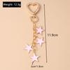 Porte-clés étoile en émail mignon pour femme/fille, pendentif pour clés de voiture/sac à main, bijou fait main à offrir