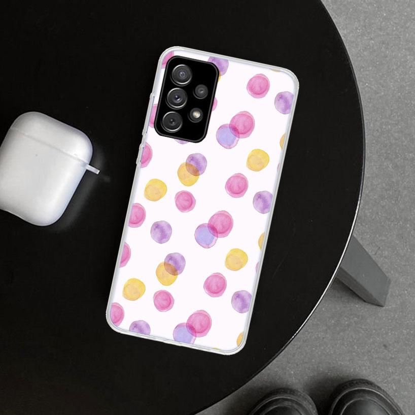 Polka Dots Art Phone Case Cover for Samsung Galaxy A12 A22 A32 A52 A72 A02S A51 A50S A31 A20S A10S Note 20 Ultra 10 Plus Galaxy