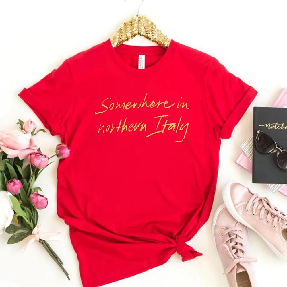 

Somewhere in Northern Italy T Shirt Vintage Movie TShirt Call Me By Your Name Merch Tee Clothes Short Sleeves Tops S